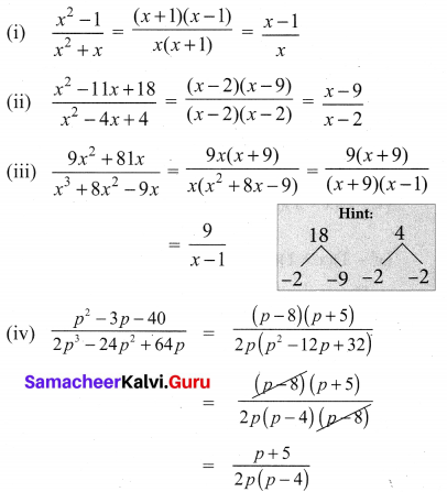10th Maths Exercise 3.4 Solutions Chapter 3 Algebra Samacheer Kalvi