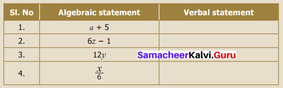 Samacheer Kalvi 6th Maths Term 1 Chapter 2 Introduction to Algebra Intext Questions Q4