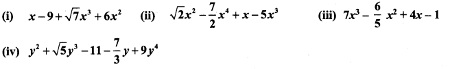 9th Maths Algebra Exercise 3.1 Solutions Chapter 3