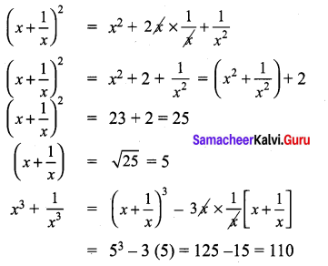 9th Maths Algebra Exercise 3.4 Samacheer Kalvi Chapter 3
