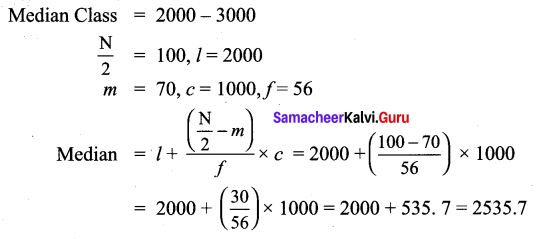 Samacheer Kalvi 9th Maths Chapter 8 Statistics Additional Questions 10