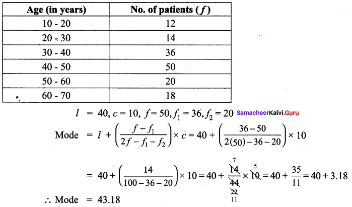 Samacheer Kalvi 9th Maths Chapter 8 Statistics Additional Questions 63