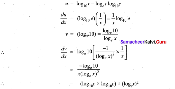 Samacheer Kalvi 11th Maths Solutions Chapter 10 Differentiability and Methods of Differentiation Ex 10.5 13
