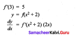 Samacheer Kalvi 11th Maths Solutions Chapter 10 Differentiability and Methods of Differentiation Ex 10.5 3