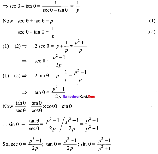 Class 11 Maths Solutions Samacheer Kalvi Chapter 3 Trigonometry Ex 3.1