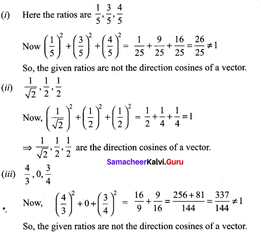 11th Maths Vector Algebra Solutions Chapter 8 Ex 8.2 Samacheer Kalvi