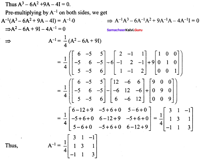 Samacheer Kalvi 12th Maths Solutions Chapter 1 Applications of Matrices and Determinants Ex 1.1 26