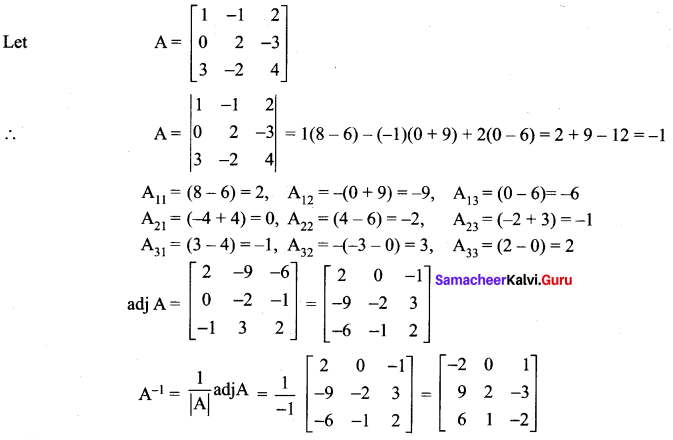 Samacheer Kalvi 12th Maths Solutions Chapter 1 Applications of Matrices and Determinants Ex 1.1 29