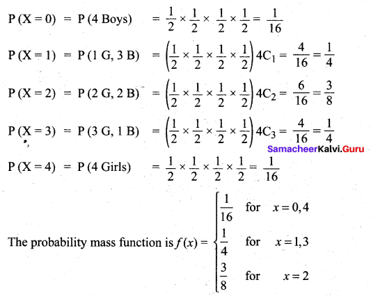 Samacheer Kalvi 12th Maths Solutions Chapter 11 Probability Distributions Ex 11.2 7