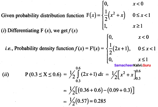 Samacheer Kalvi 12th Maths Solutions Chapter 11 Probability Distributions Ex 11.3 18