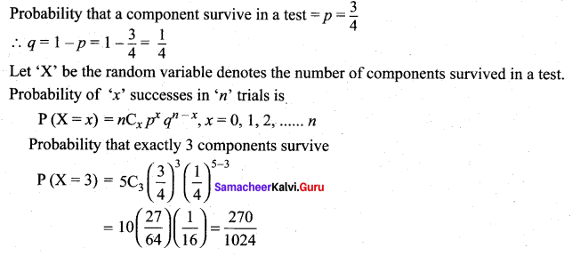 Samacheer Kalvi 12th Maths Solutions Chapter 11 Probability Distributions Ex 11.5 9