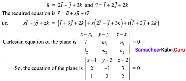 Samacheer Kalvi 12th Maths Solutions Chapter 6 Applications of Vector Algebra Ex 6.7 13