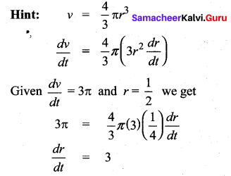 Samacheer Kalvi 12th Maths Solutions Chapter 7 Applications of Differential Calculus Ex 7.10 1