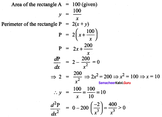 Samacheer Kalvi 12th Maths Solutions Chapter 7 Applications of Differential Calculus Ex 7.10 52