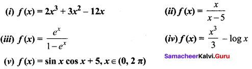 Samacheer Kalvi 12th Maths Solutions Chapter 7 Applications of Differential Calculus Ex 7.6 5