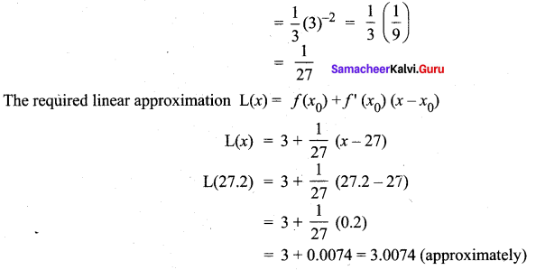 Samacheer Kalvi 12th Maths Solutions Chapter 8 Differentials and Partial Derivatives Ex 8.1 2