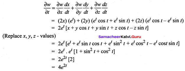 Samacheer Kalvi 12th Maths Solutions Chapter 8 Differentials and Partial Derivatives Ex 8.6 5
