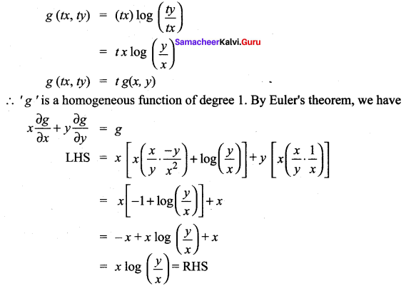Samacheer Kalvi 12th Maths Solutions Chapter 8 Differentials and Partial Derivatives Ex 8.7 18