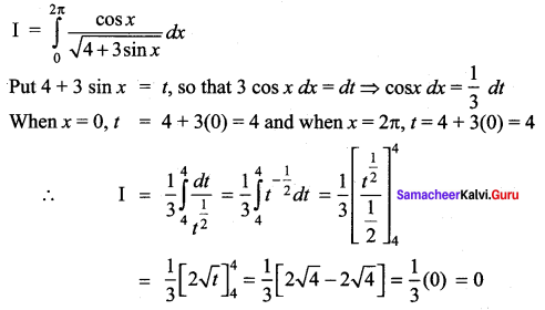 Samacheer Kalvi 12th Maths Solutions Chapter 9 Applications of Integration Ex 9.4 10