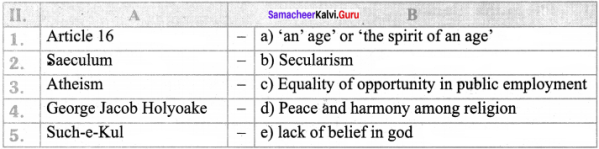 Samacheerkalvi.Guru Social Science 8th Civics Solutions Term 2 Chapter 1 Understanding Secularism