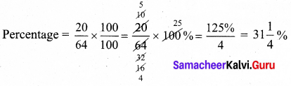 Samacheer Kalvi 7th Maths Solutions Term 3 Chapter 2 Percentage and Simple Interest Ex 2.1 3