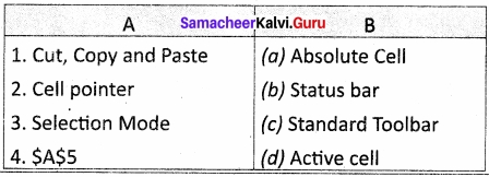 Samacheer Kalvi 11th Computer Applications Solutions Chapter 7 Spreadsheets Basics (OpenOffice Calc) 