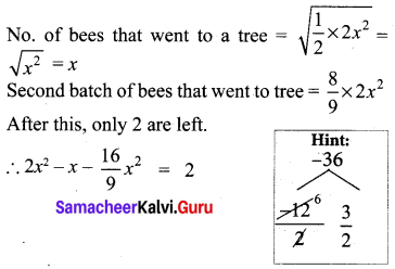 Exercise 3.12 Samacheer Kalvi 10th Maths Solutions Chapter 3 Algebra 