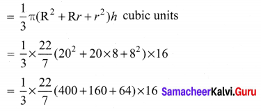 10th Maths Chapter 7 Exercise 7.2 Samacheer Kalvi Mensuration 
