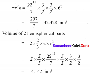Class 10 Maths Exercise 7.3 Solutions Chapter 7 Mensuration Samacheer Kalvi 
