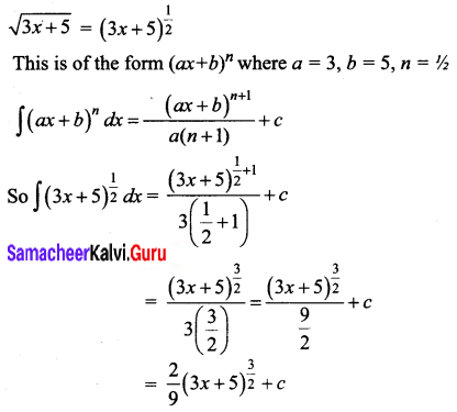 Samacheer Kalvi 12th Business Maths Solutions Chapter 2 Integral Calculus I Ex 2.1 Q1