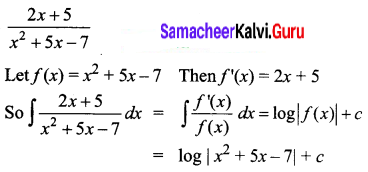 Samacheer Kalvi 12th Business Maths Solutions Chapter 2 Integral Calculus I Ex 2.6 Q1