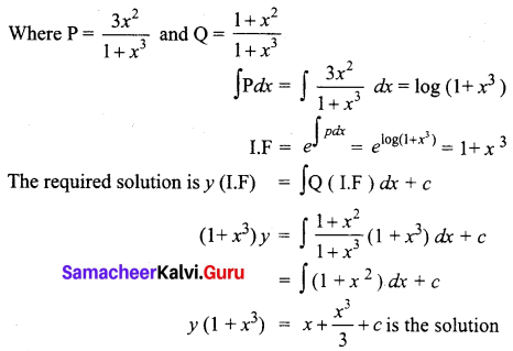 Samacheer Kalvi 12th Business Maths Solutions Chapter 4 Differential Equations Ex 4.4 Q4