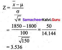 Samacheer Kalvi 12th Business Maths Solutions Chapter 8 Sampling Techniques and Statistical Inference Ex 8.2 Q17