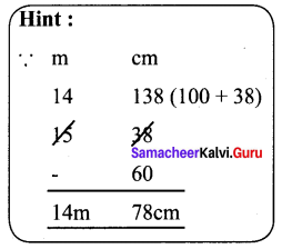 Samacheer Kalvi 6th Maths Solutions Term 2 Chapter 2 Measurements Ex 2.3 Q1.1