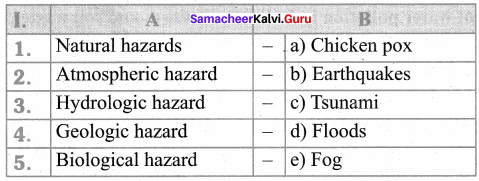 Samacheer Kalvi.Guru 8th Social Science Geography Solutions Term 2 Chapter 2 Hazards