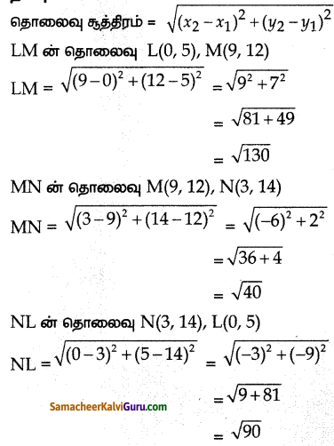 Samacheer Kalvi 10th Maths Guide Chapter 5 ஆயத்தொலை வடிவியல் Ex 5.2 3