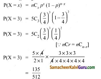 Samacheer Kalvi 12th Maths Guide Chapter 11 நிகழ்தகவு பரவல்கள் Ex 11.5 3