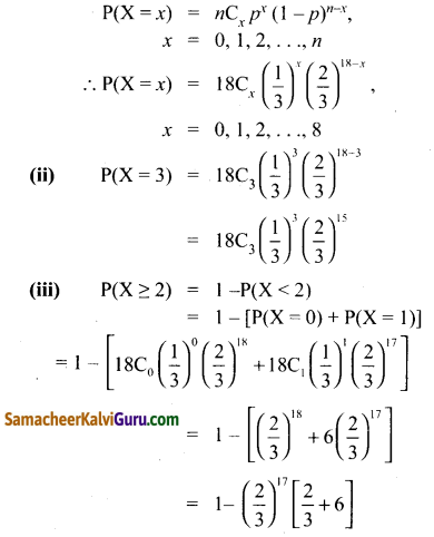 Samacheer Kalvi 12th Maths Guide Chapter 11 நிகழ்தகவு பரவல்கள் Ex 11.5 4