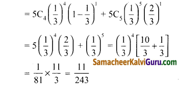 Samacheer Kalvi 12th Maths Guide Chapter 11 நிகழ்தகவு பரவல்கள் Ex 11.6 4
