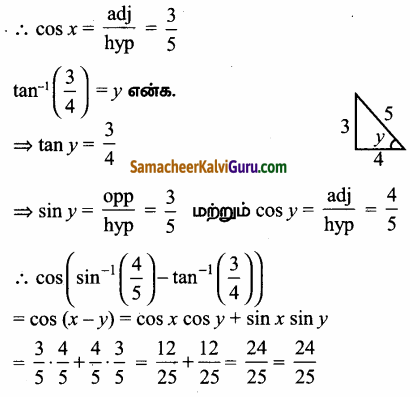 Samacheer Kalvi 12th Maths Guide Chapter 4 நேர்மாறு முக்கோணவியல் சார்புகள் Ex 4.3 57