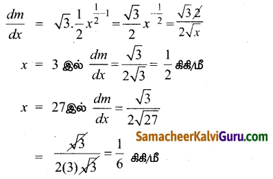 Samacheer Kalvi 12th Maths Guide Chapter 7 வகை நுண்கணிதத்தின் பயன்பாடுகள் Ex 7.1 3