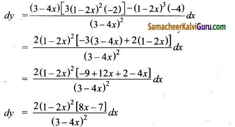 Samacheer Kalvi 12th Maths Guide Chapter 8 வகையீடுகள் மற்றும் பகுதி வகைக்கெழுக்கள் Ex 8.2 2