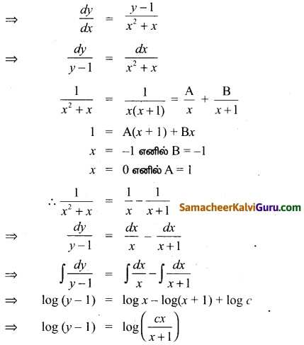Samacheer Kalvi 12th Maths Guide Chapter Chapter 10 சாதாரண வகைக்கெழுச் சமன்பாடுகள் Ex 10.5 3