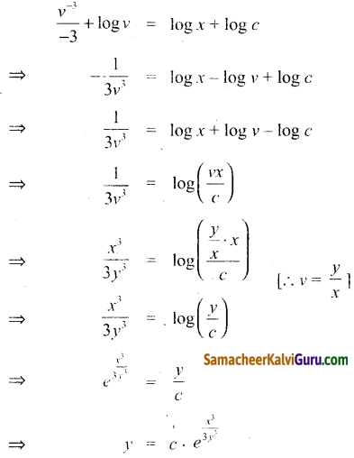 Samacheer Kalvi 12th Maths Guide Chapter Chapter 10 சாதாரண வகைக்கெழுச் சமன்பாடுகள் Ex 10.6 5