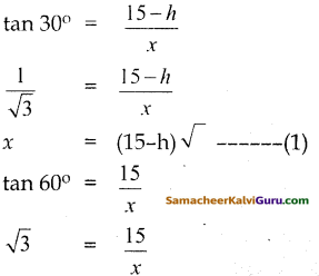 Samacheer Kalvi 10th Maths Guide Chapter 6 முக்கோணவியல் Ex 6.2 9