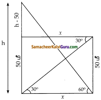 Samacheer Kalvi 10th Maths Guide Chapter 6 முக்கோணவியல் Ex 6.4 5