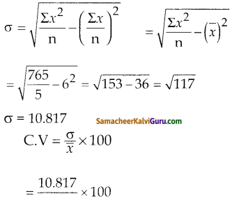 Samacheer Kalvi 10th Maths Guide Chapter 8 புள்ளியியலும் நிகழ்தகவும் Ex 8.2 1