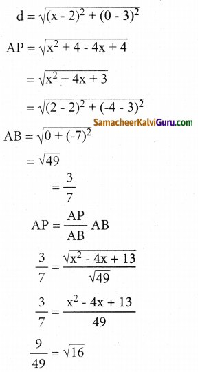 Samacheer Kalvi 9th Maths Guide Chapter 5 ஆயத்தொலைவு Ex 5.2 4