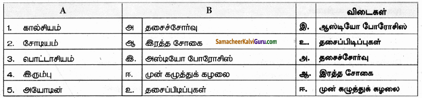 Samacheer Kalvi 9th Science Guide Chapter 21 ஊட்டச்சத்து மற்றும் ஆரோக்கியம் 31